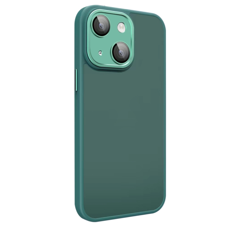 

For iPhone 13 All-inclusive TPU Edge Acrylic Back Phone Case with Lens Film(Green)