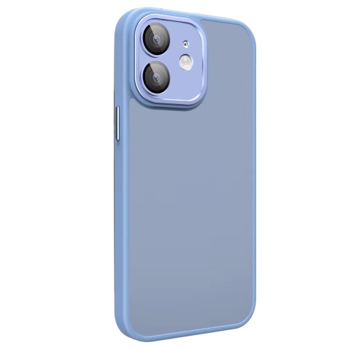 

For iPhone 12 All-inclusive TPU Edge Acrylic Back Phone Case with Lens Film(Sierra Blue)