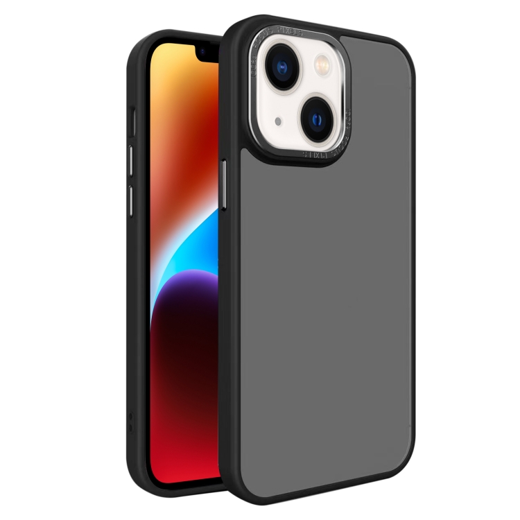 

For iPhone 14 Plus All-inclusive TPU Edge Acrylic Back Phone Case(Black)