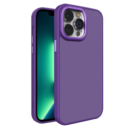 

For iPhone 13 Pro Max All-inclusive TPU Edge Acrylic Back Phone Case(Deep Purple)