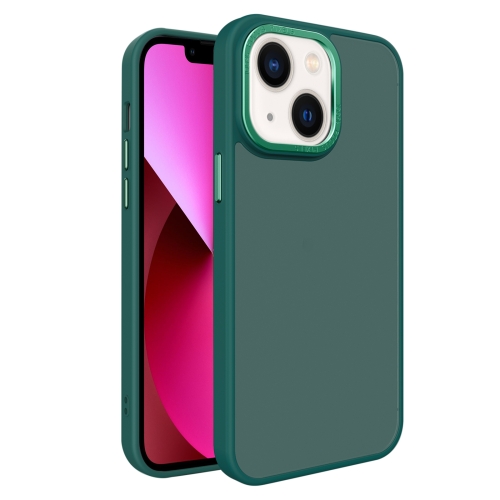 

For iPhone 13 All-inclusive TPU Edge Acrylic Back Phone Case(Green)
