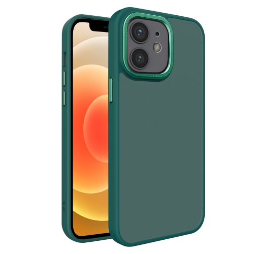 

For iPhone 12 All-inclusive TPU Edge Acrylic Back Phone Case(Green)