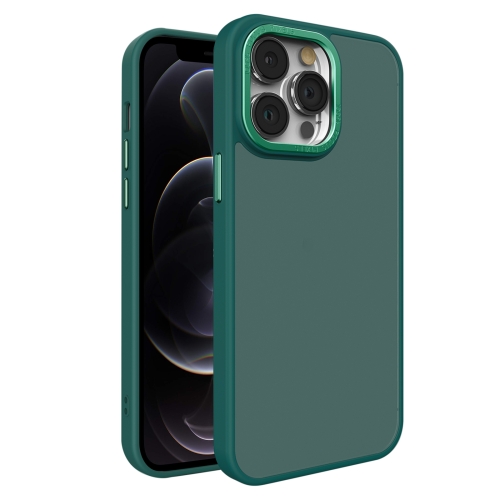 

For iPhone 12 Pro Max All-inclusive TPU Edge Acrylic Back Phone Case(Green)