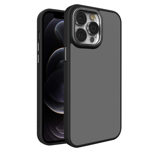 For iPhone 12 Pro All-inclusive TPU Edge Acrylic Back Phone Case(Black)