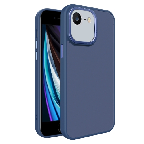 

For iPhone SE 2022 /2020 / 7 / 8 All-inclusive TPU Edge Acrylic Back Phone Case(Navy Blue)