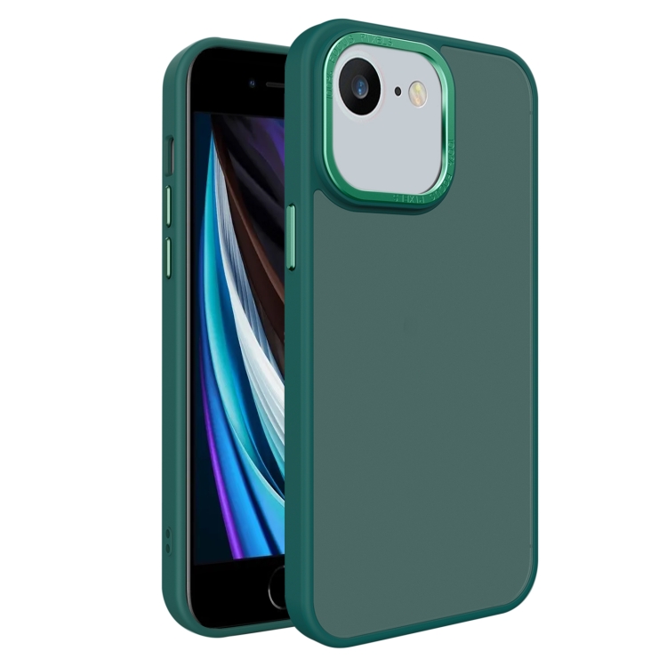 

For iPhone SE 2022 /2020 / 7 / 8 All-inclusive TPU Edge Acrylic Back Phone Case(Green)