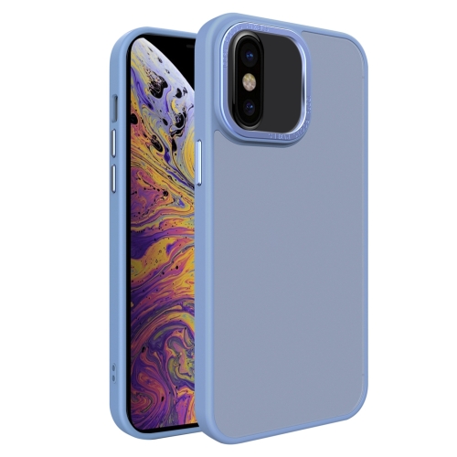 

For iPhone X / XS All-inclusive TPU Edge Acrylic Back Phone Case(Sierra Blue)