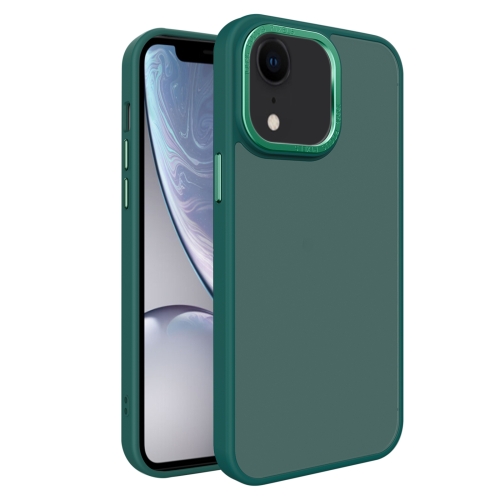 For iPhone XR All-inclusive TPU Edge Acrylic Back Phone Case(Green)