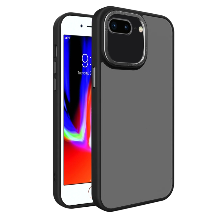 

For iPhone 8 Plus / 7 Plus All-inclusive TPU Edge Acrylic Back Phone Case(Black)