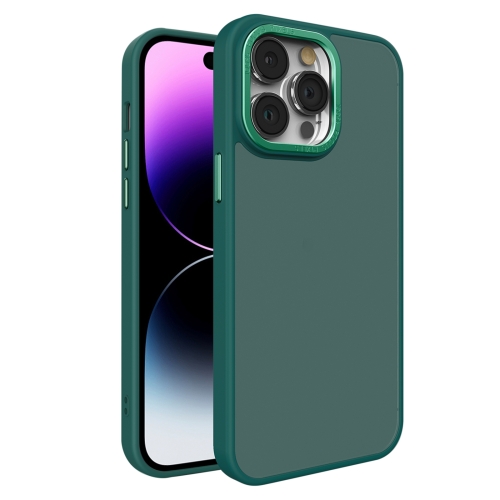 For iPhone 15 All-inclusive TPU Edge Acrylic Back Phone Case(Green)