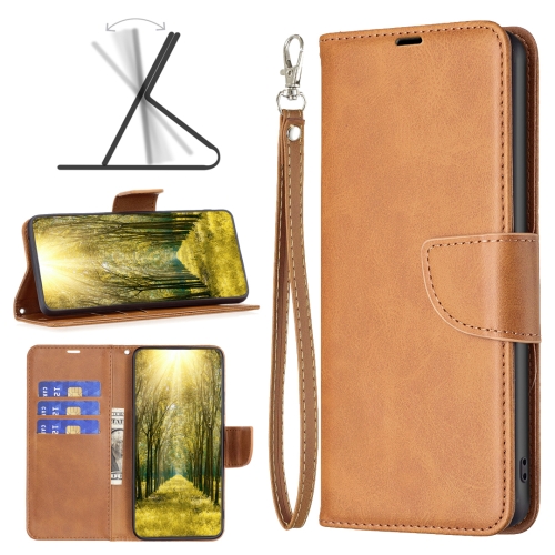 

For Motorola Edge 40 Neo Lambskin Texture Pure Color Flip Leather Phone Case(Yellow)