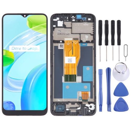 For Realme C30 OEM LCD Screen Digitizer Full Assembly with Frame