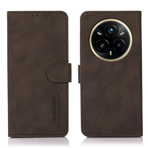 

For Realme 14 Pro 5G Global KHAZNEH Matte Texture Leather Phone Case(Brown)