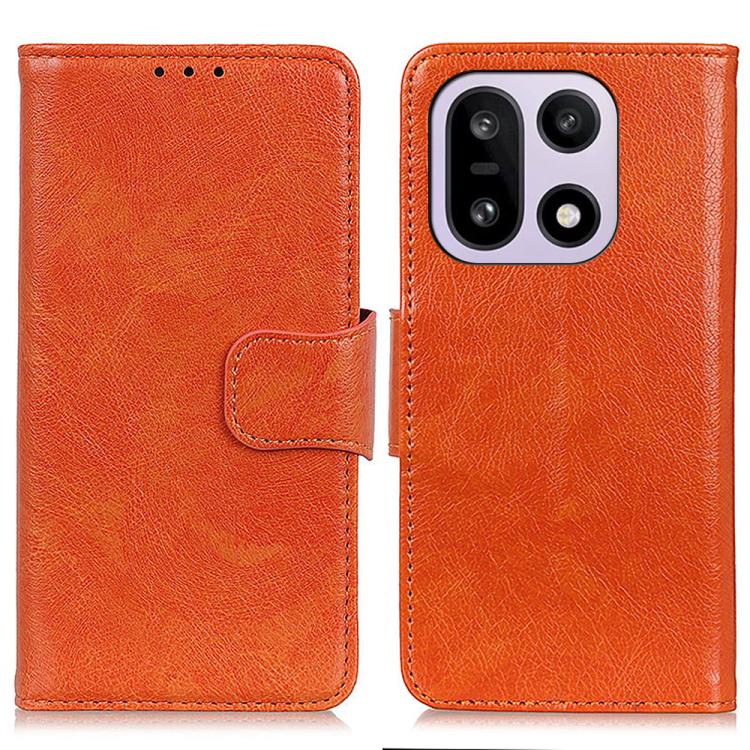

For OnePlus 15 Nappa Texture Leather Phone Case(Orange)