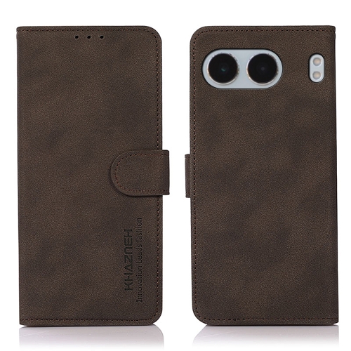 

For OnePlus Nord 4 KHAZNEH Matte Texture Leather Phone Case(Brown)