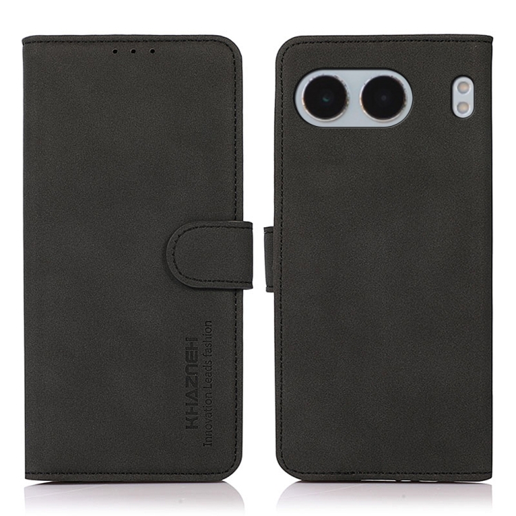 

For OnePlus Nord 4 KHAZNEH Matte Texture Leather Phone Case(Black)