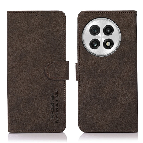 

For OnePlus 13 KHAZNEH Matte Texture Leather Phone Case(Brown)