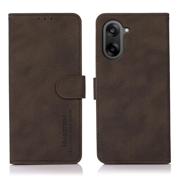 

For OnePlus Nord CE5 KHAZNEH Matte Texture Leather Phone Case(Brown)