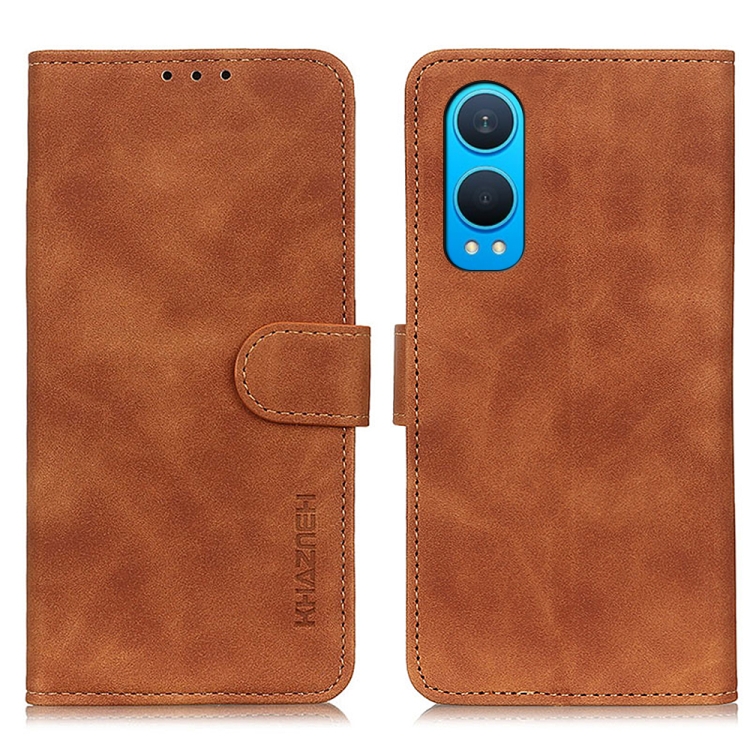 

For OnePlus Nord CE4 Lite KHAZNEH Retro Texture Leather Phone Case(Brown)