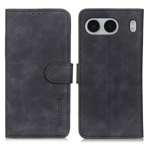 

For OnePlus Nord 4 KHAZNEH Retro Texture Leather Phone Case(Black)