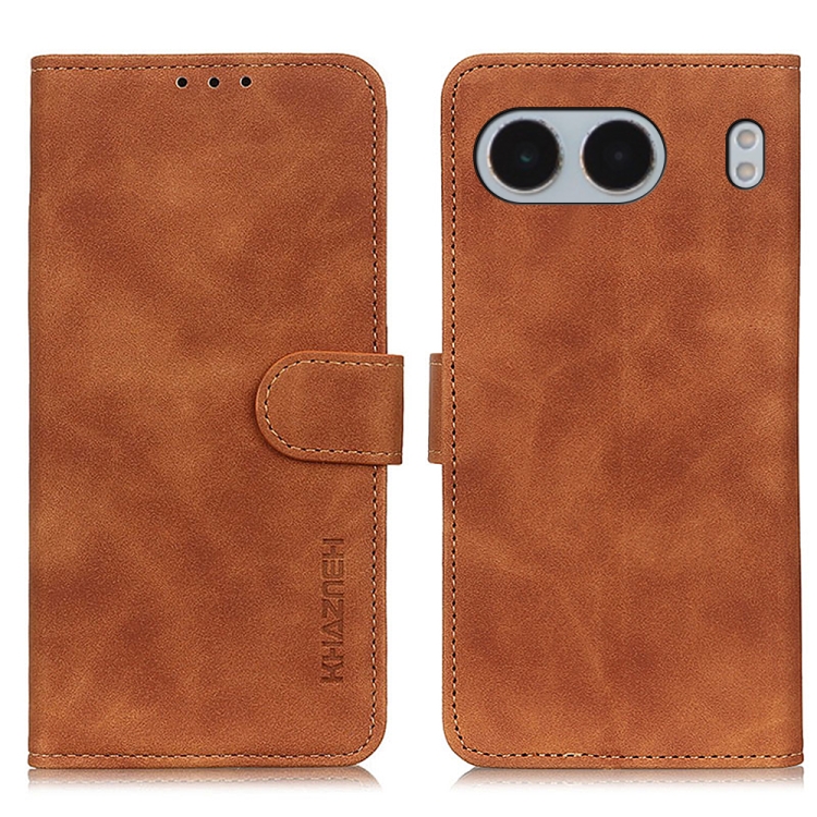 

For OnePlus Nord 4 KHAZNEH Retro Texture Leather Phone Case(Brown)