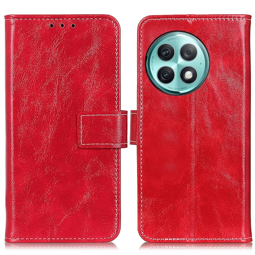 

For OnePlus Ace 2 Pro Retro Crazy Horse Texture Leather Phone Case(Red)