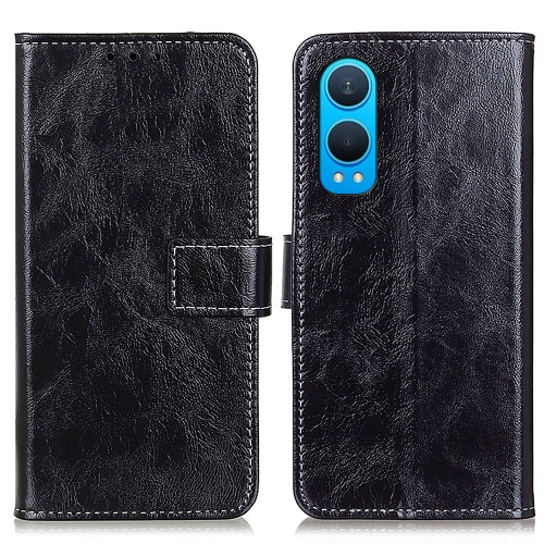 

For OnePlus Nord CE4 Lite Retro Crazy Horse Texture Leather Phone Case(Black)