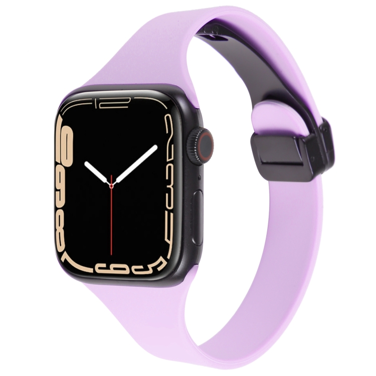 For Apple Watch Series 41mm Magnetic Buckle Slim Silicone Watch
