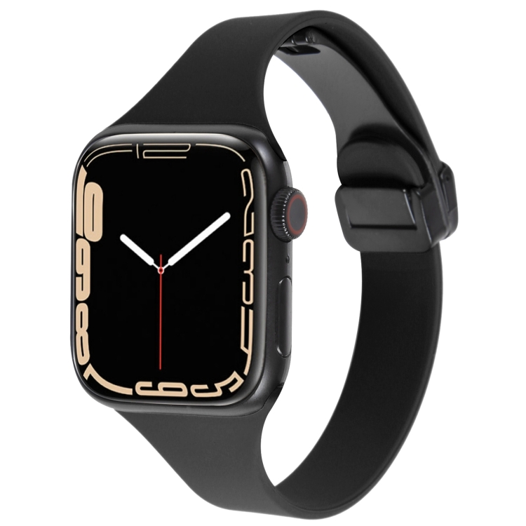 Apple Watch Series 9用 45mm磁気バックルスリムシリコン時計
