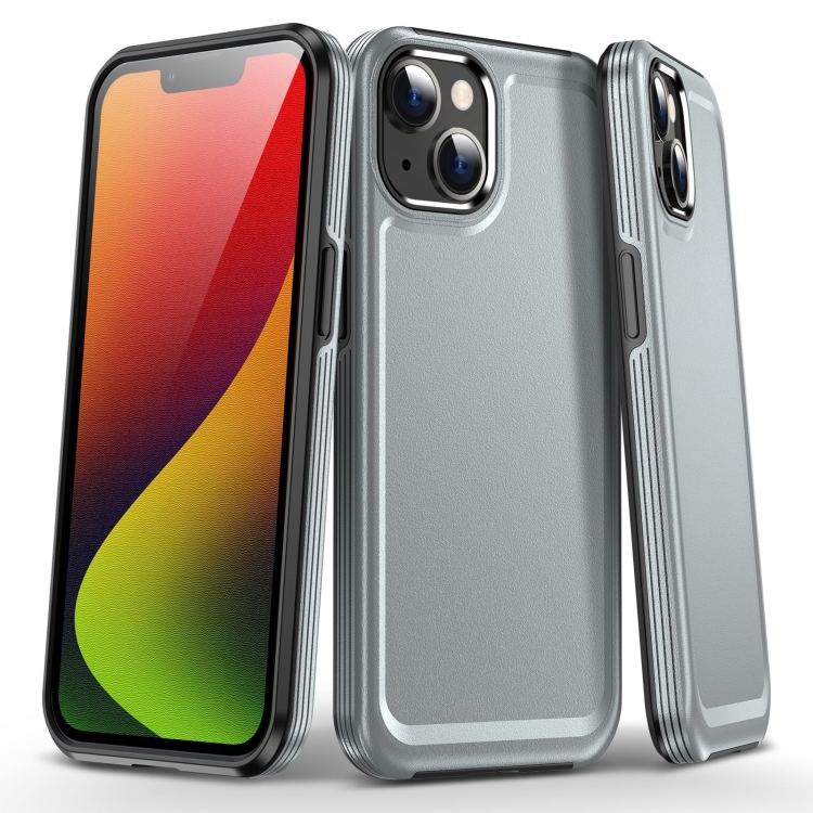 

For iPhone 15 Kirin Shield Hybrid PC Soft TPU Phone Case(Grey)