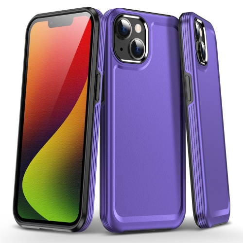 

For iPhone 15 Kirin Shield Hybrid PC Soft TPU Phone Case(Purple)