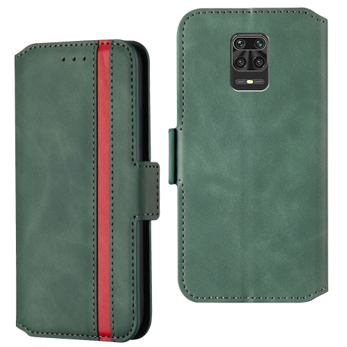 For Xiaomi Redmi Note 9 Pro / Note 9S / Note 9 Pro Max Retro Frosted Oil-side Horizontal Flip Leather Case with Holder & Card Slots(Green)