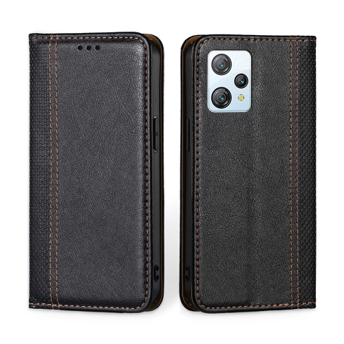 

For Blackview A53 / A53 Pro Grid Texture Magnetic Flip Leather Phone Case(Black)