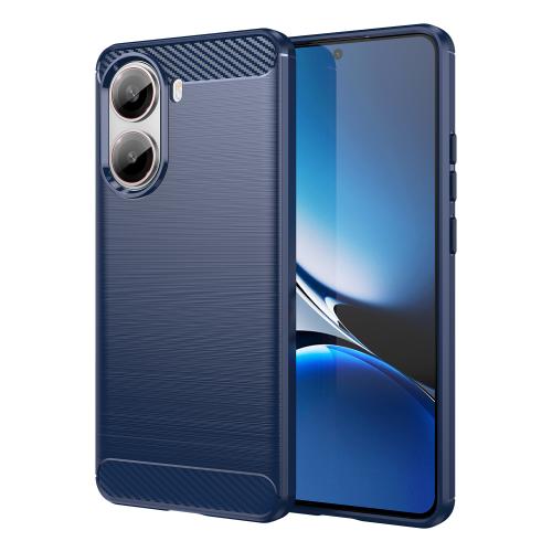 

For Redmi Turbo 4 Carbon Fiber Brushed Texture TPU Phone Case(Blue)