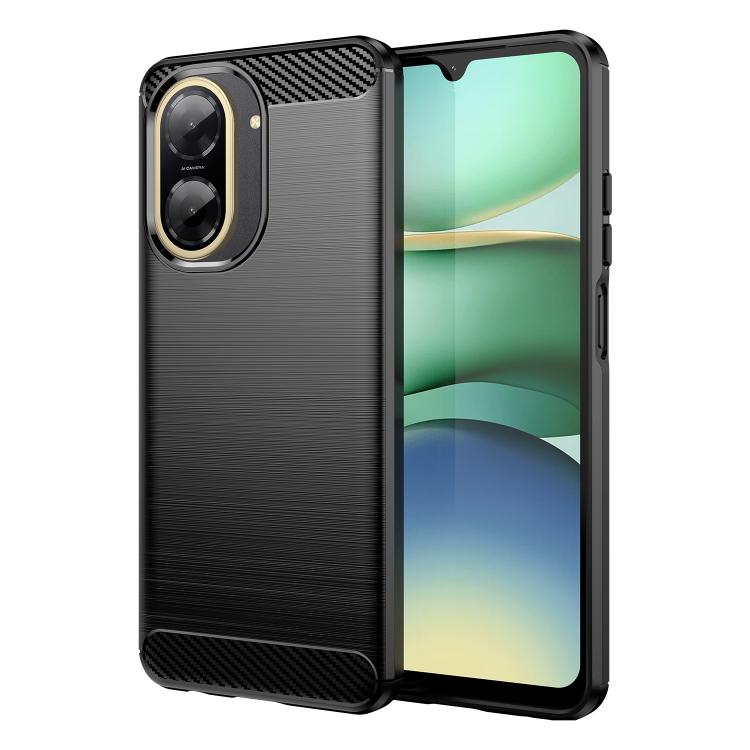

For Redmi A5 4G 173.3mm EU Carbon Fiber Brushed Texture TPU Phone Case(Black)