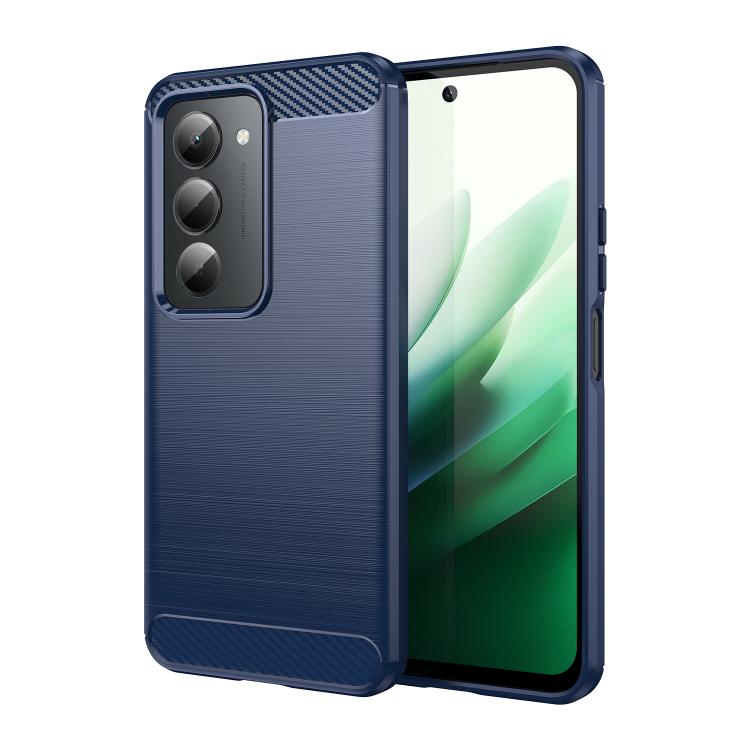 

For Redmi 15 5G Global / 15 4G SEA Carbon Fiber Brushed Texture TPU Phone Case(Blue)
