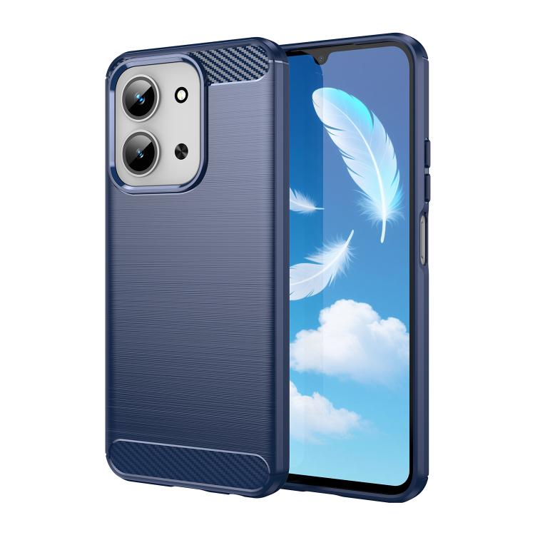 

For Redmi 15C 5G / 4G Global 171mm Carbon Fiber Brushed Texture TPU Phone Case(Blue)