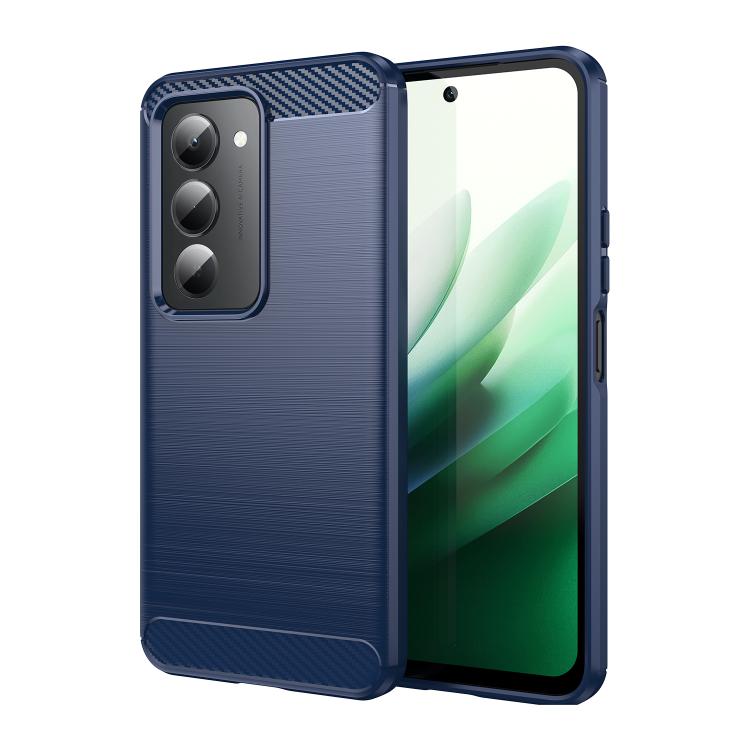 

For Redmi 15 5G / 4G EU 171mm Carbon Fiber Brushed Texture TPU Phone Case(Blue)