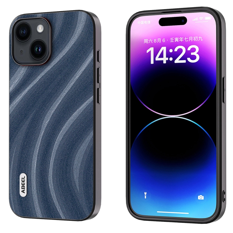 

For iPhone 14 ABEEL Galactic Pattern Protective Phone Case(Blue)