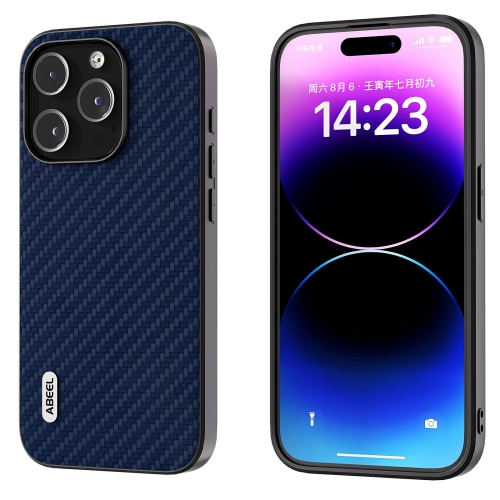 

For iPhone 14 ABEEL Carbon Fiber Texture Protective Phone Case(Dark Blue)