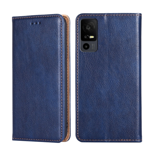 

For TCL 40 XE 5G / 40X 5G T601D Gloss Oil Solid Color Magnetic Leather Phone Case(Blue)