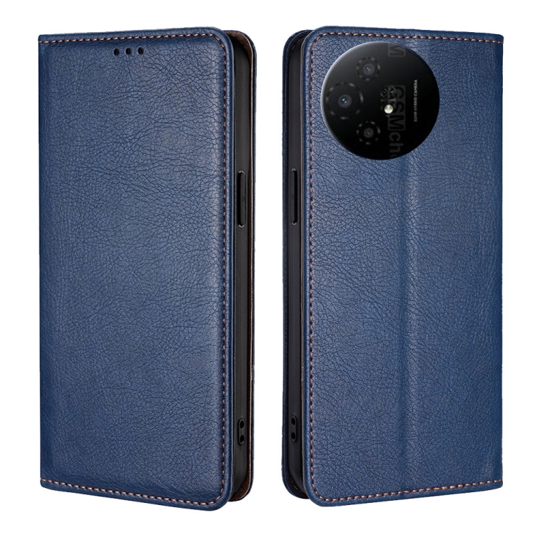 

For TCL 50 XL Gloss Oil Solid Color Magnetic Leather Phone Case(Blue)