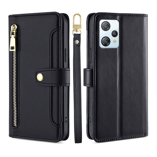

For Blackview A53 / A53 Pro Lite Sheep Texture Cross-body Zipper Wallet Leather Phone Case(Black)