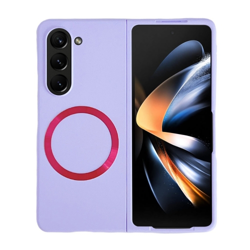 

For Samsung Galaxy Z Fold5 Skin Feel Magsafe Magnetic Shockproof PC Phone Case(Purple)