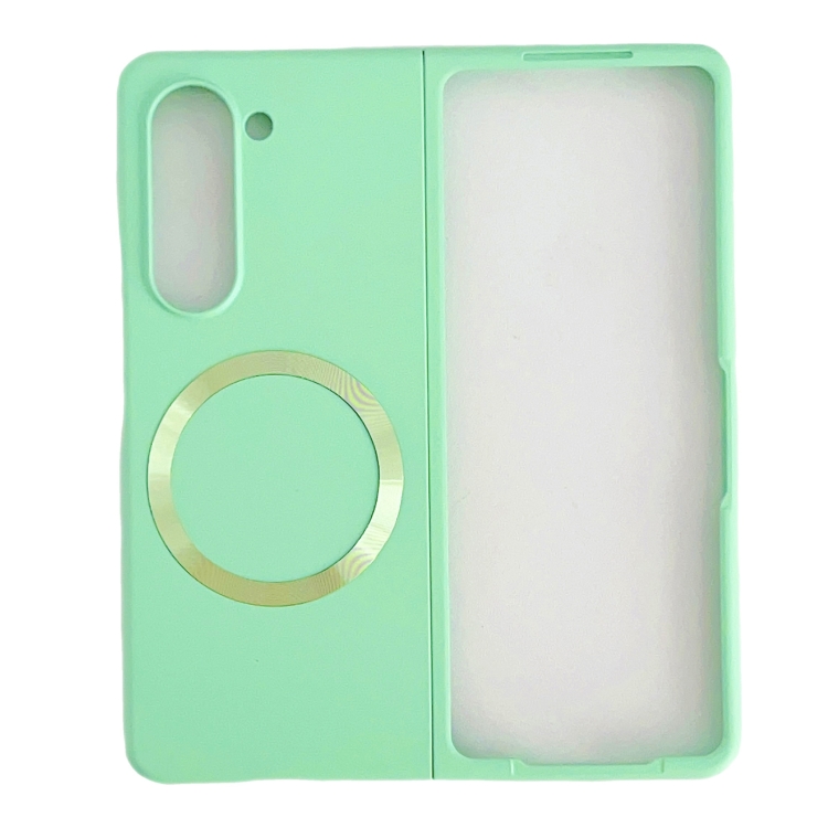 

For Samsung Galaxy Z Fold6 Skin Feel Magsafe Magnetic Shockproof PC Phone Case(Green)