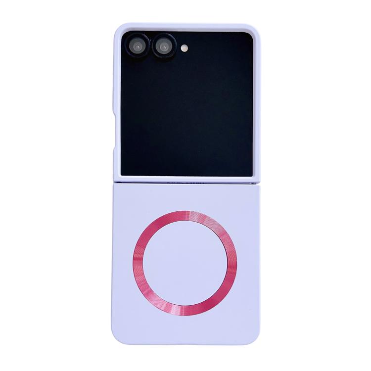 

For Samsung Galaxy Z Flip7 5G Skin Feel Magsafe Magnetic Shockproof PC Phone Case(Purple)