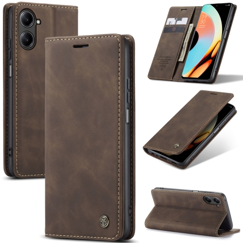 

For Realme 10 Pro 5G CaseMe 013 Multifunctional Horizontal Flip Leather Phone Case(Coffee)