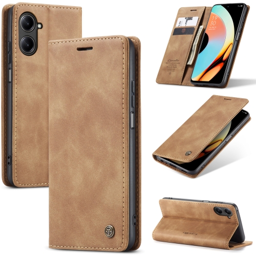 

For Realme 10 Pro 5G CaseMe 013 Multifunctional Horizontal Flip Leather Phone Case(Brown)