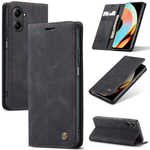 

For Realme 10 Pro 5G CaseMe 013 Multifunctional Horizontal Flip Leather Phone Case(Black)