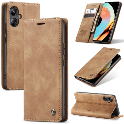 

For Realme 10 Pro+ CaseMe 013 Multifunctional Horizontal Flip Leather Phone Case(Brown)